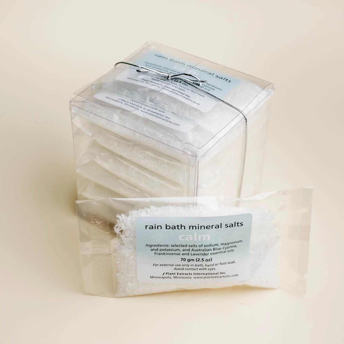 Boxed Set of 12 CALM Rain Bath Mineral Salts