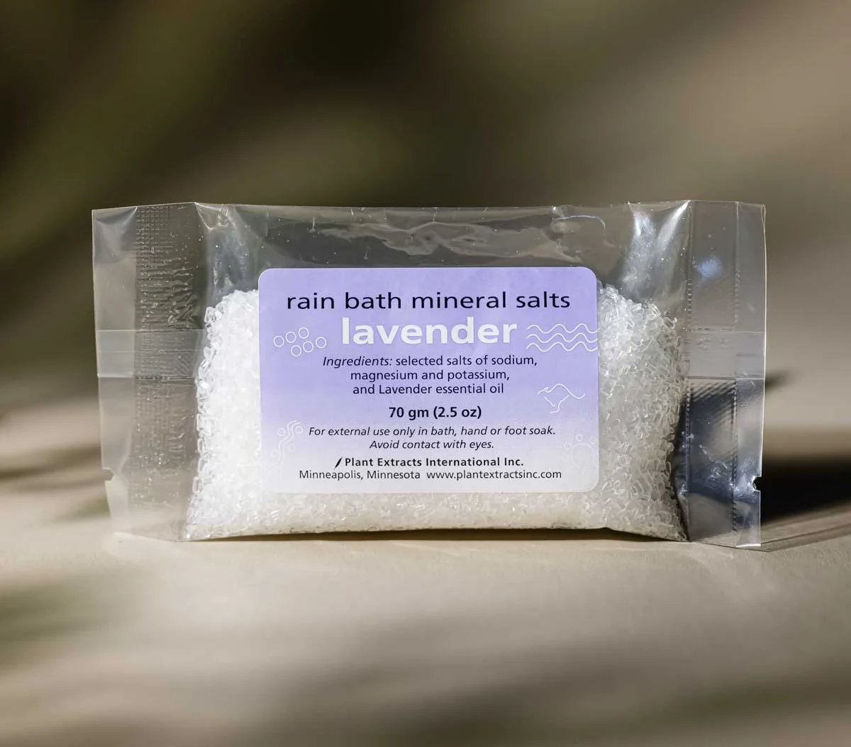 Single-Use LAVENDER Rain Bath Mineral Salts