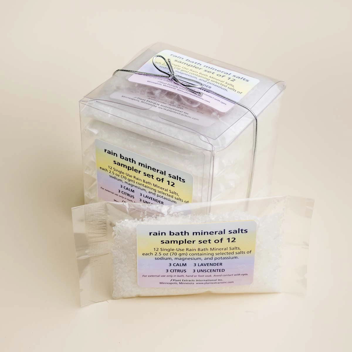 SAMPLER Boxed Set of 12 Rain Bath Mineral Salts