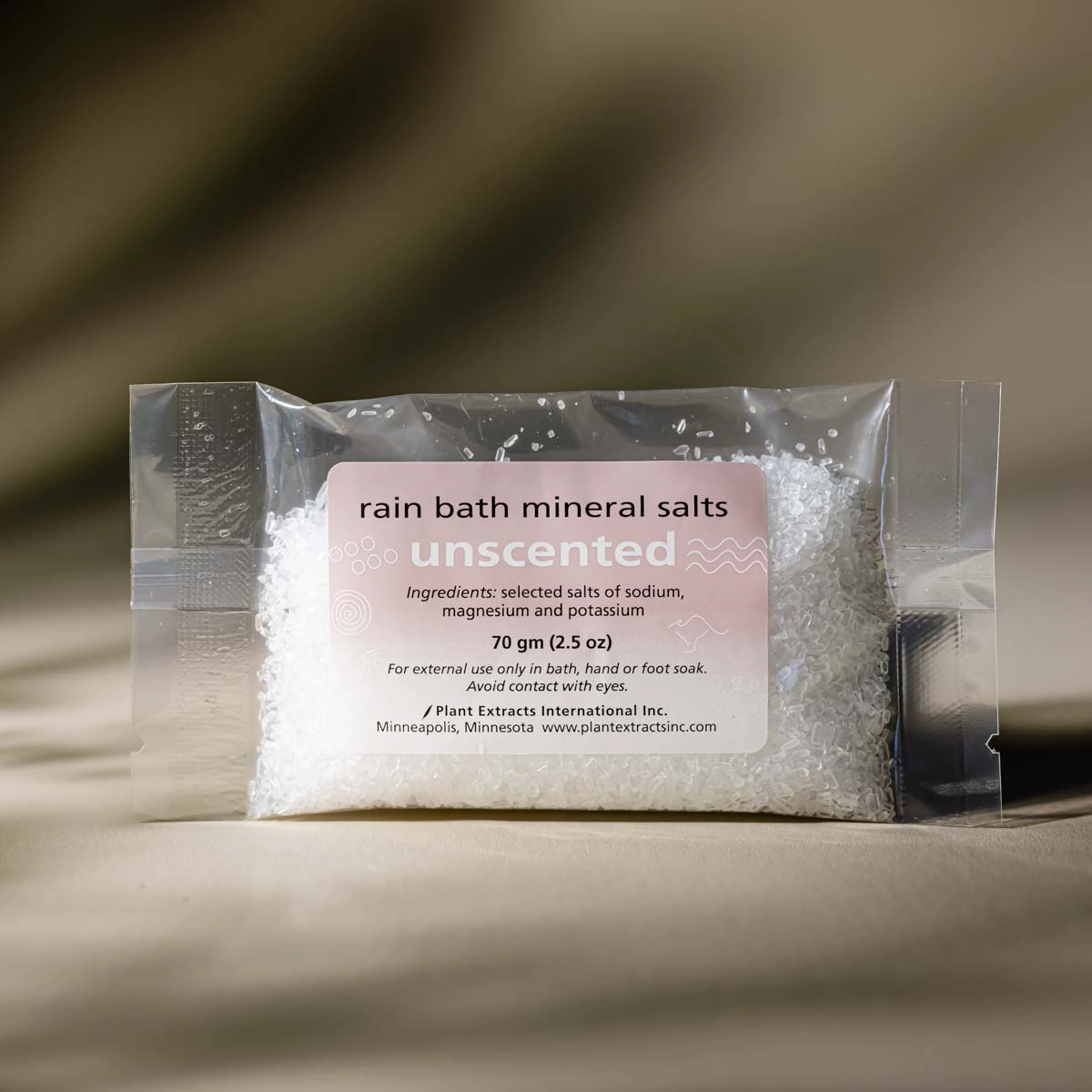 Single-Use UNSCENTED Rain Bath Mineral Salts