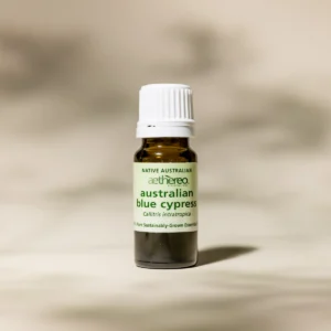 Australian blue cypress essential oil bottle