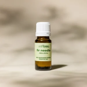 fir needle essential oil bottle