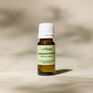 Peppermint essential oil bottle