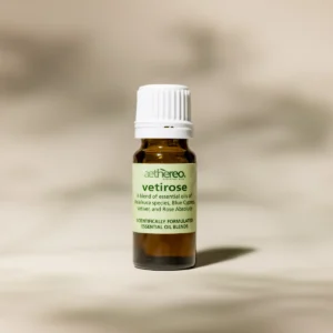 Vetirose essential oil bottle