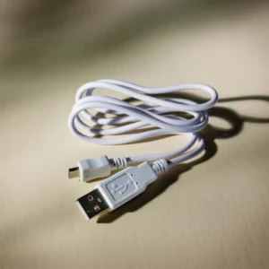 white USB to USB-micro B cable